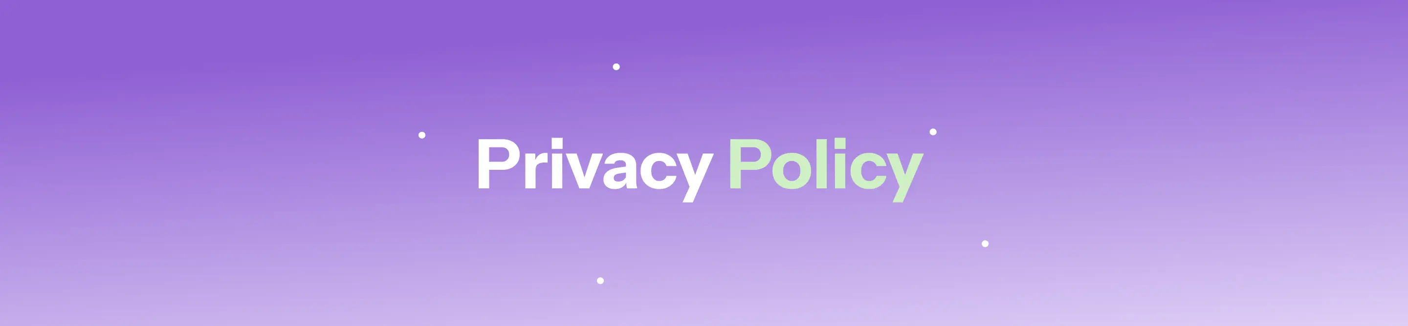 Privacy Policy Banner